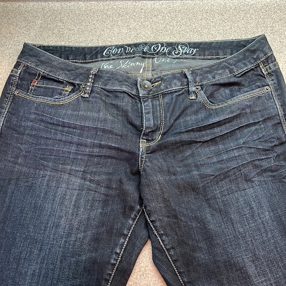 👖Converse One Star The Skinny One Star Women’s Size 14 Low Rise Premium Denim - Picture 8 of 14